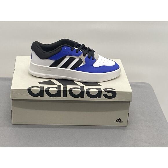 adidas Men’s Court 24 Shoes Size 11 White/Black/ Blue - Picture 1 of 7